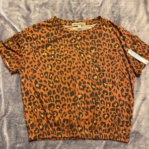 Wallflower Rustic Orange Leopard T-shirt, L